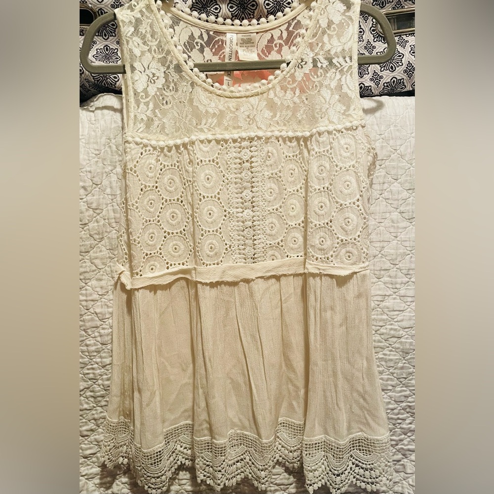 Forgotten Grace Cream Lace Blouse